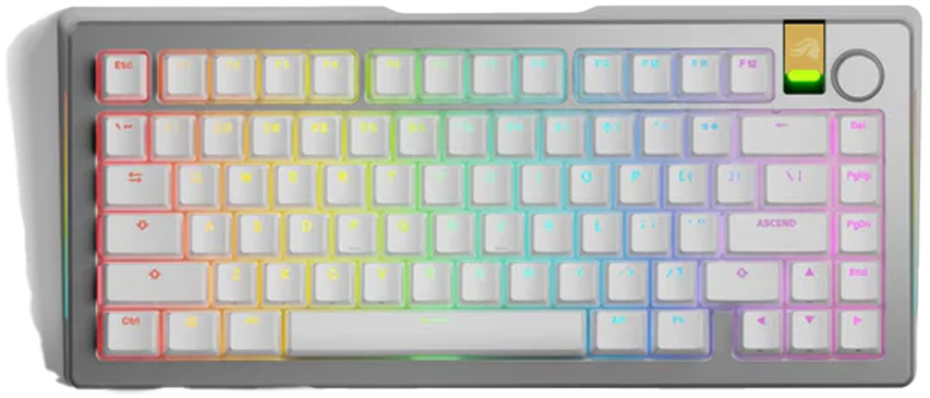 Teclado Mecânico Glorious GMMK 3 Pro HE Wireless 75% Prateado - Fox HE Switch (US)