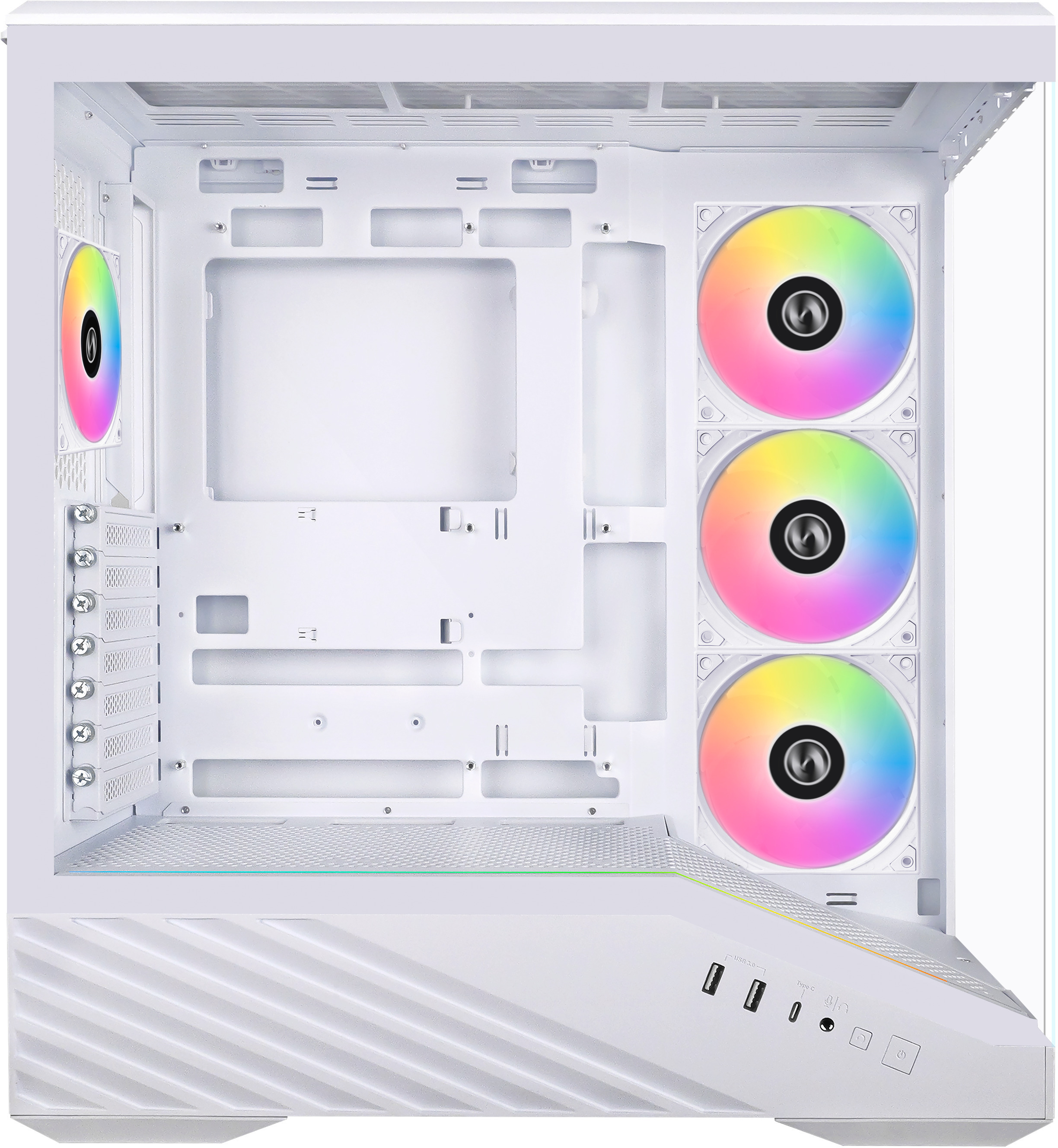Lian Li - Caja ATX Lian Li Vector V100 Blanca Vidrio Templado