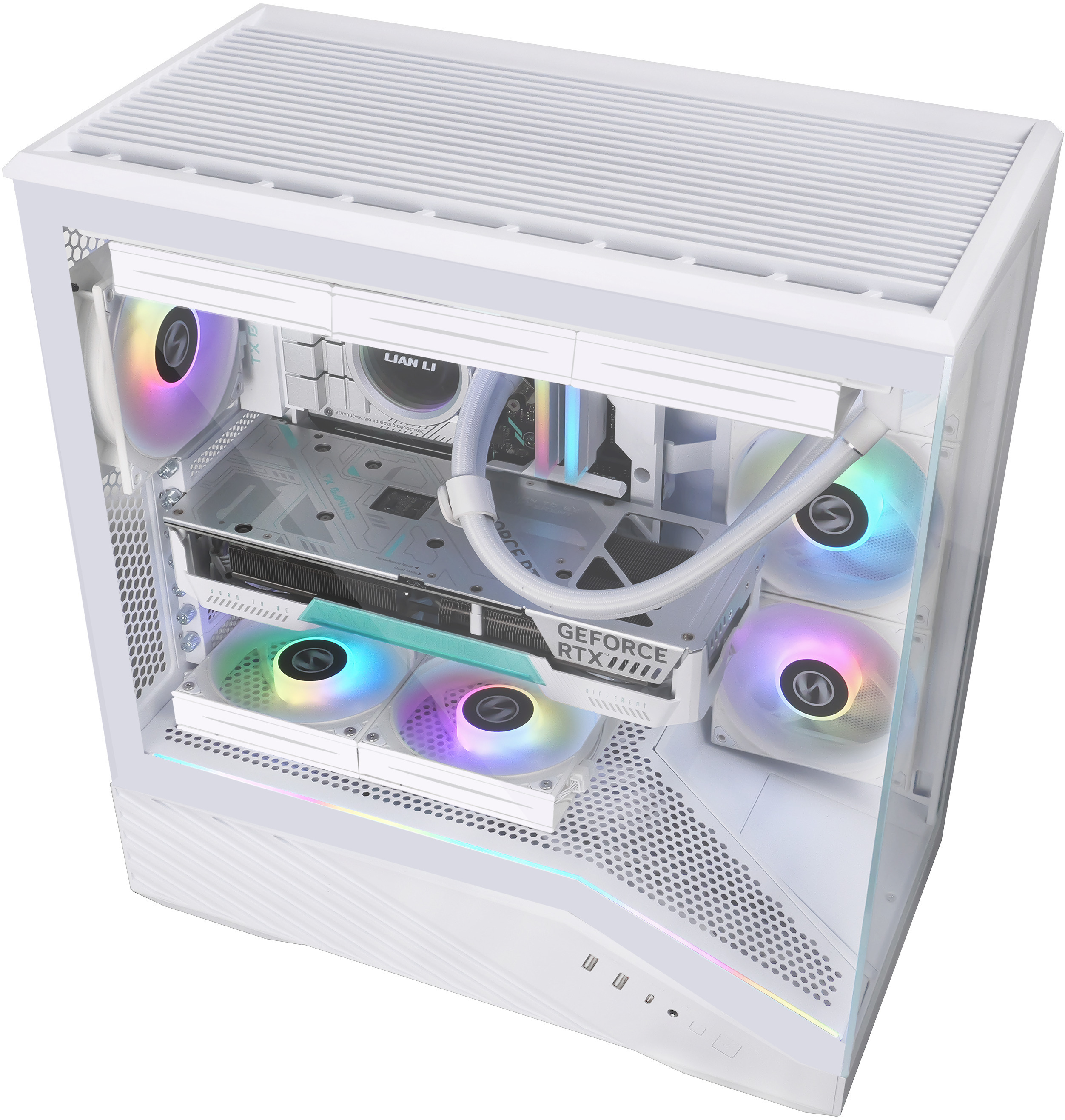 Lian Li - Caja ATX Lian Li Vector V100 Blanca Vidrio Templado