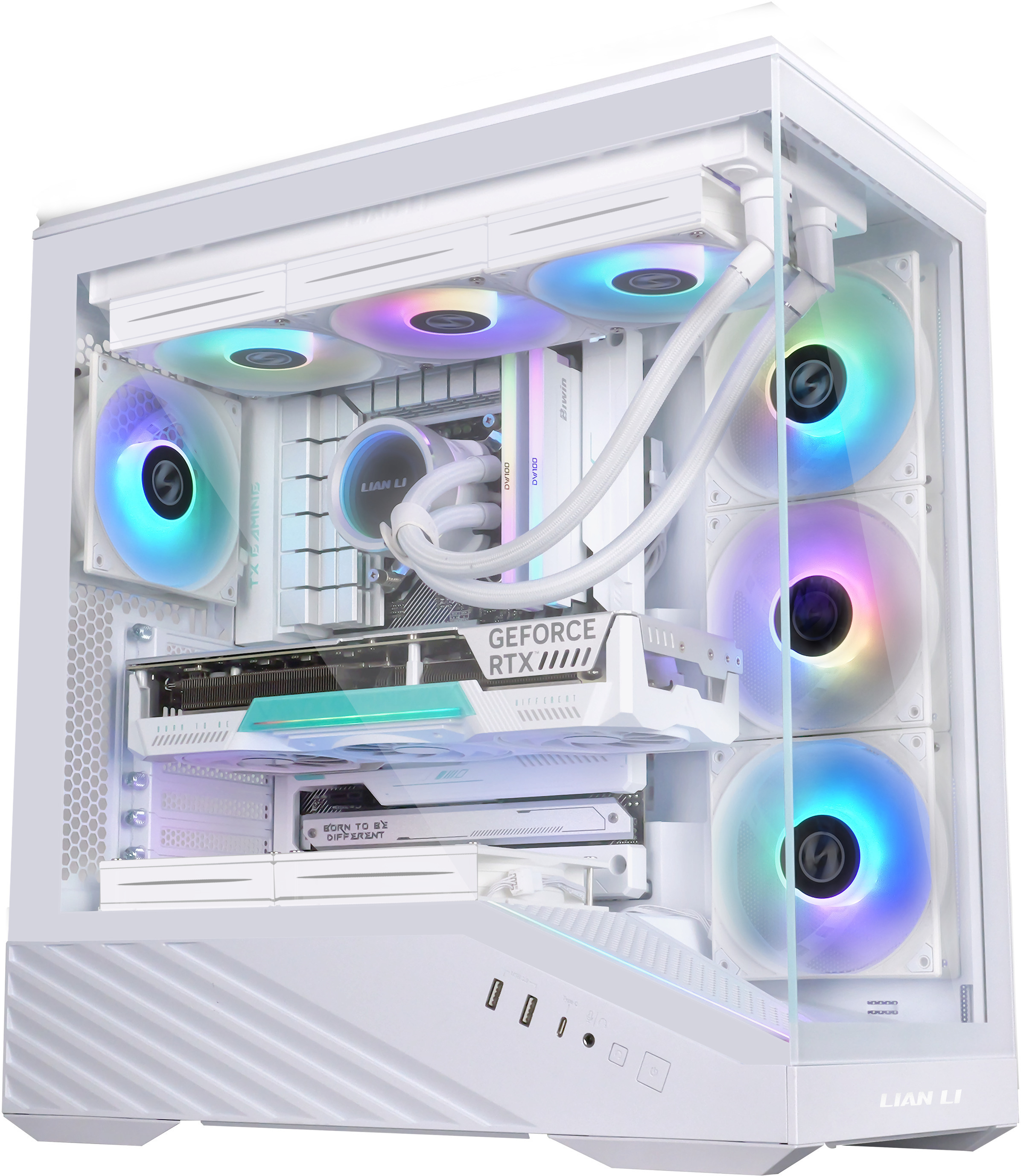 Lian Li - Caja ATX Lian Li Vector V100 Blanca Vidrio Templado