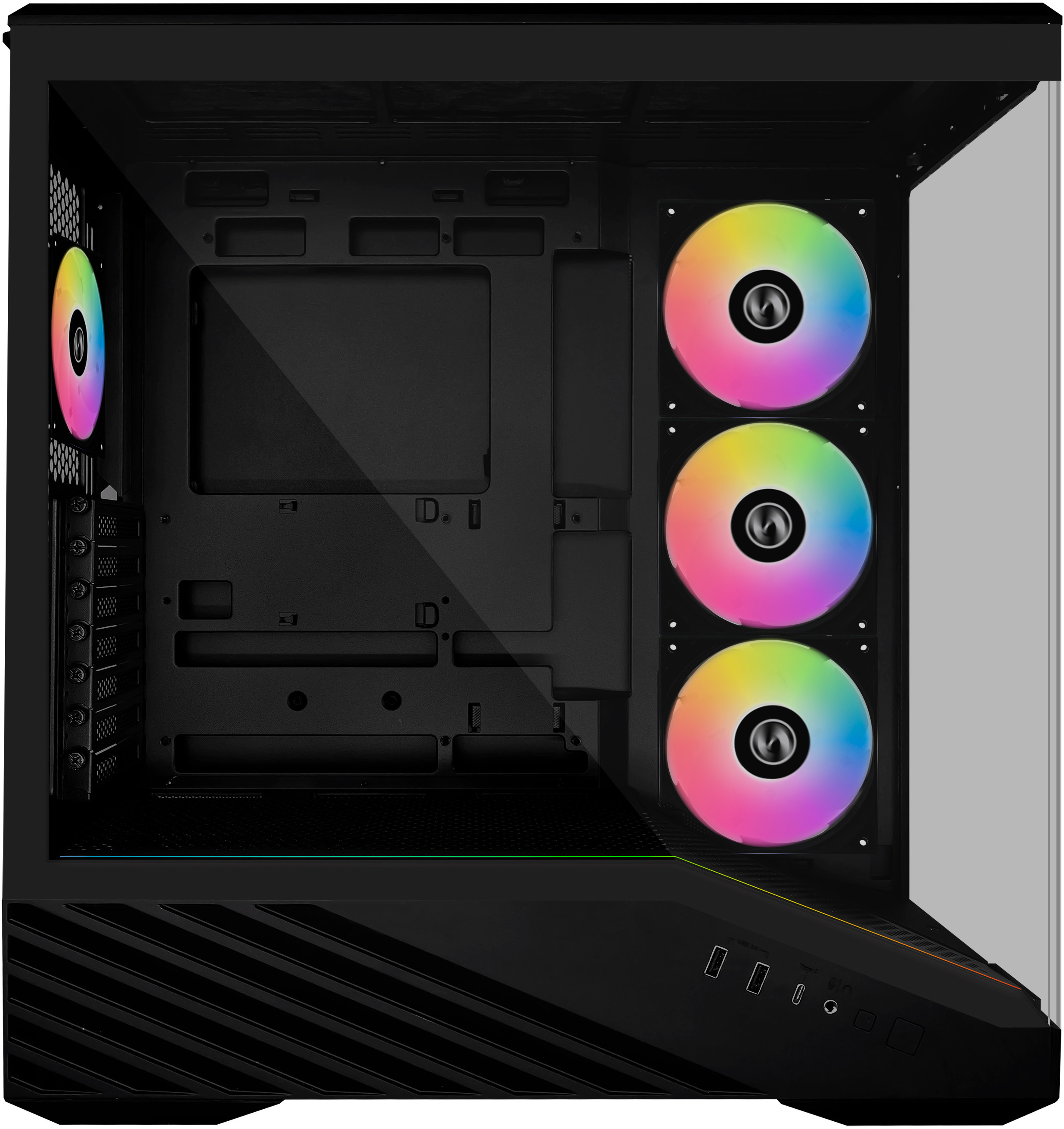 Lian Li - Caja ATX Lian Li Vector V100 Negro Vidrio Templado