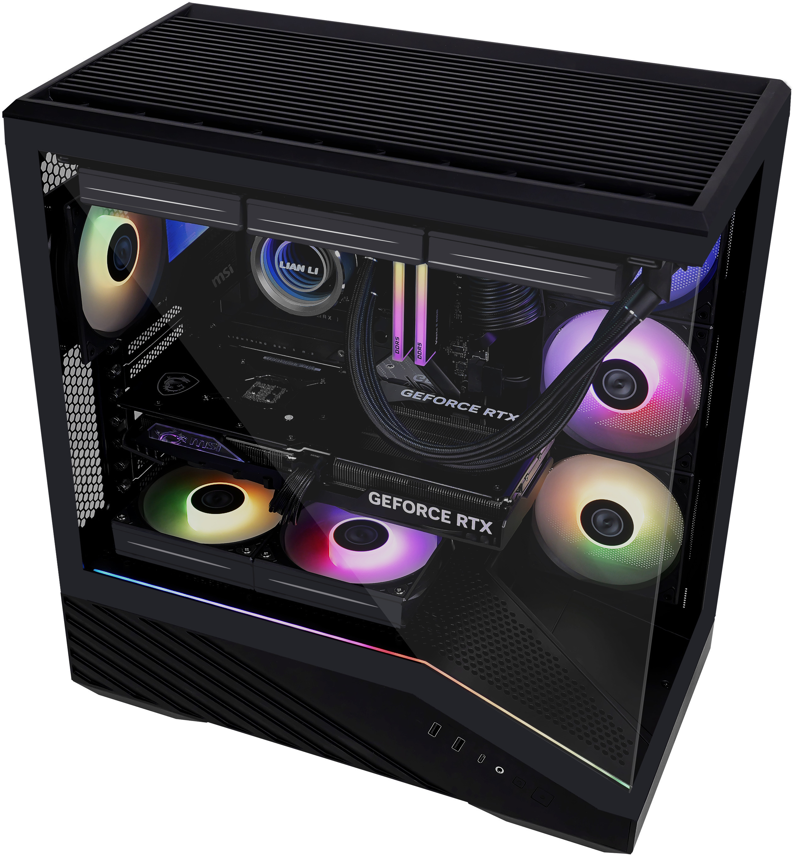 Lian Li - Caja ATX Lian Li Vector V100 Negro Vidrio Templado