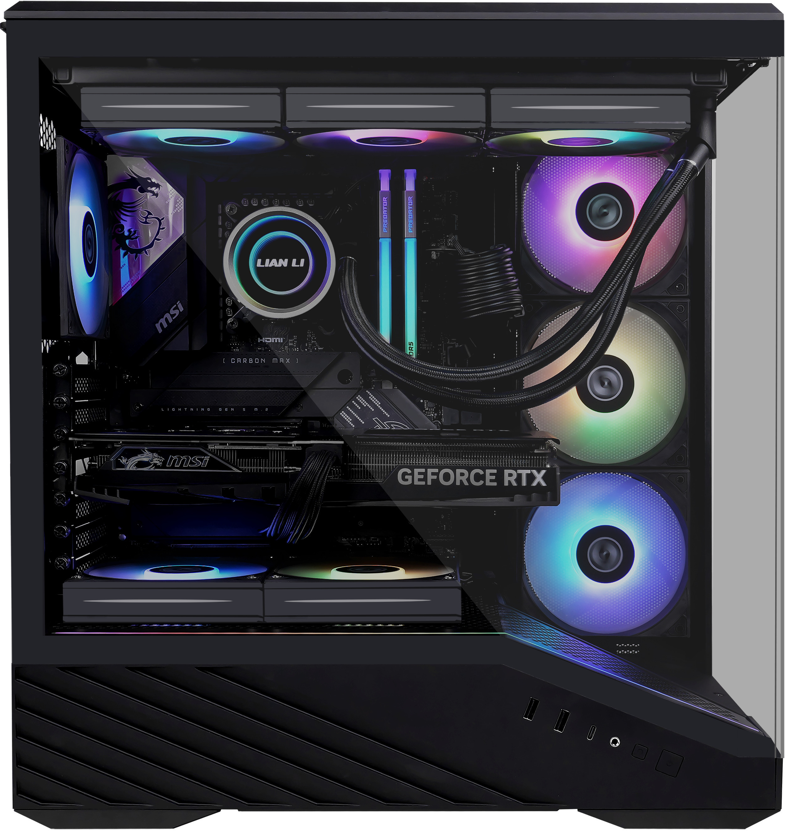 Lian Li - Caja ATX Lian Li Vector V100 Negro Vidrio Templado