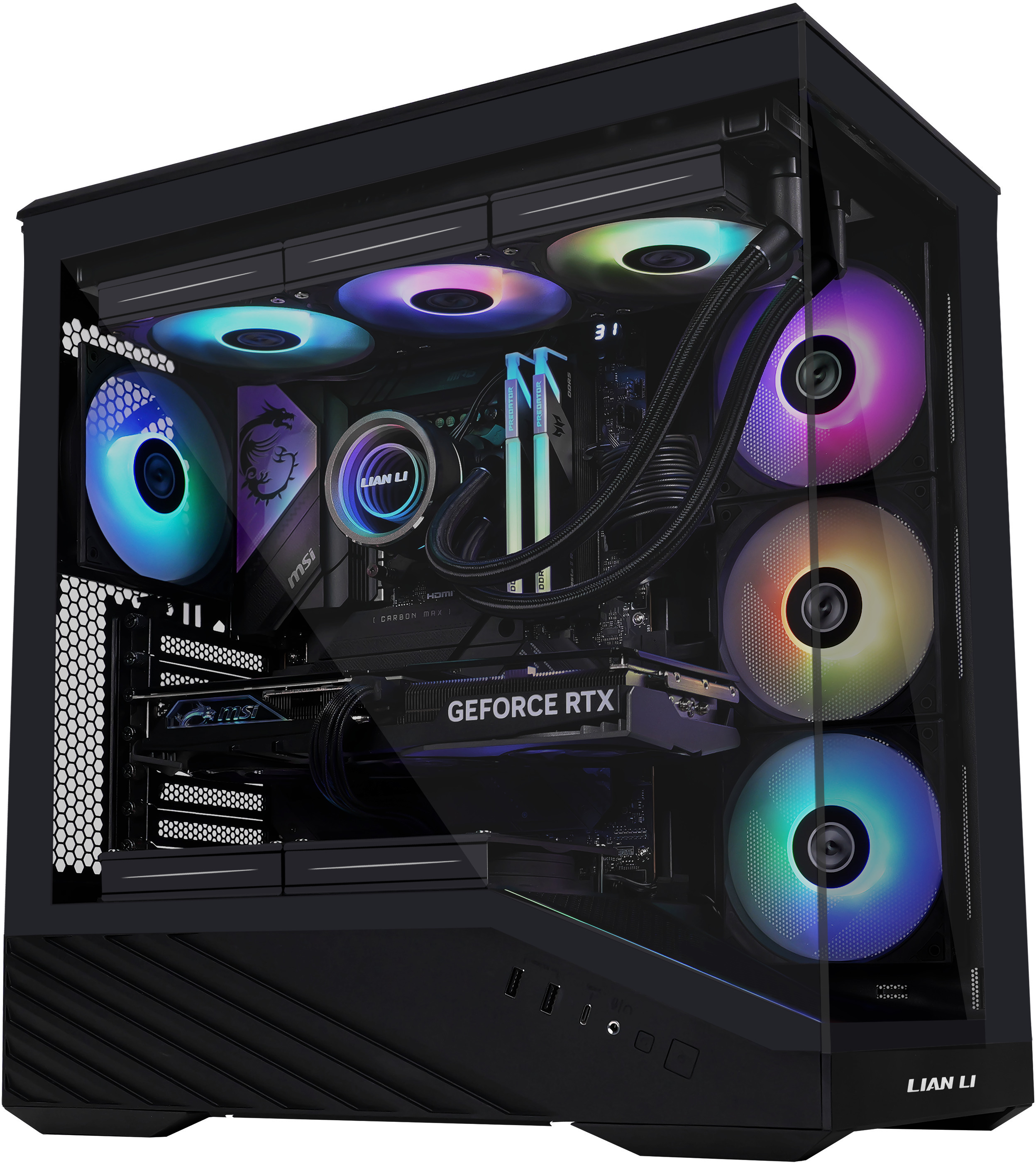 Lian Li - Caja ATX Lian Li Vector V100 Negro Vidrio Templado