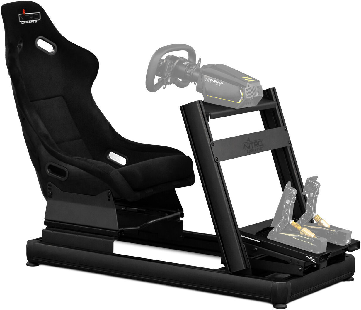  - Bundle Cockpit Nitro Concepts E-Racer / Assento R300 Nitro Concepts / Suport Slider Nitro Concepts