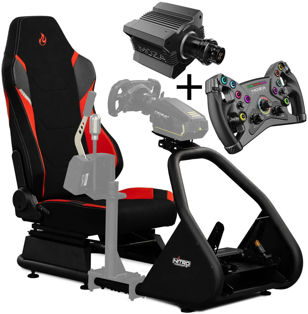 Bundle Nitro Concepts Cockpit E-Racer / MOZA Base R12 / Volante KS GT