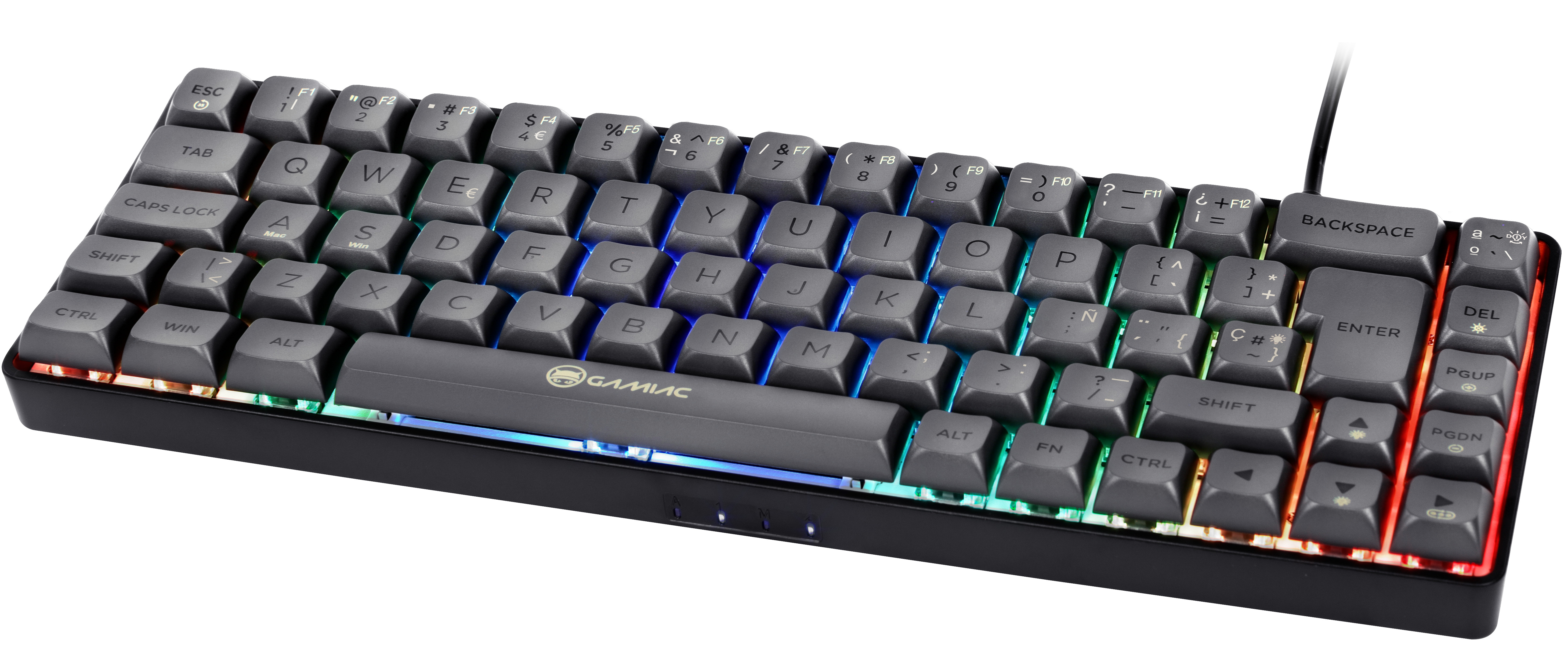 GAMIAC - Teclado GAMIAC TKL69G SF, Kailh Blue, Negro/Grís - Mecánico (ES)