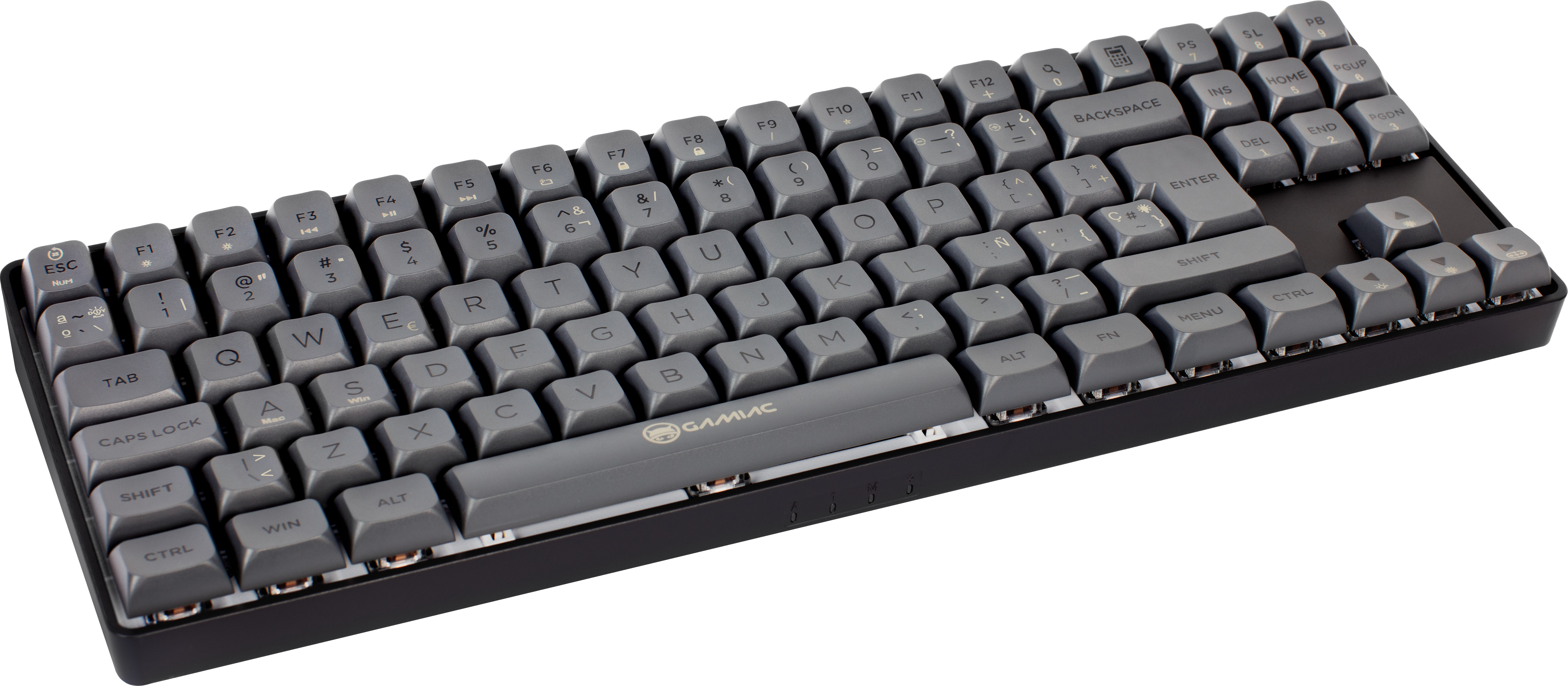 GAMIAC - Teclado GAMIAC TKL90G, Kailh Red, Negro/Grís - Mecánico (ES)