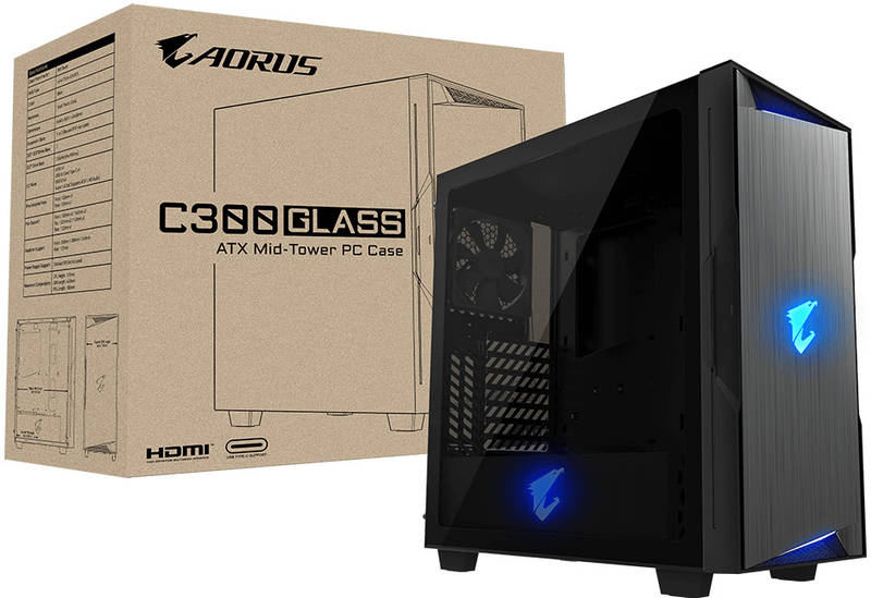 Gigabyte - Torre ATX Gigabyte Aorus C300 Glass RGB com Janela