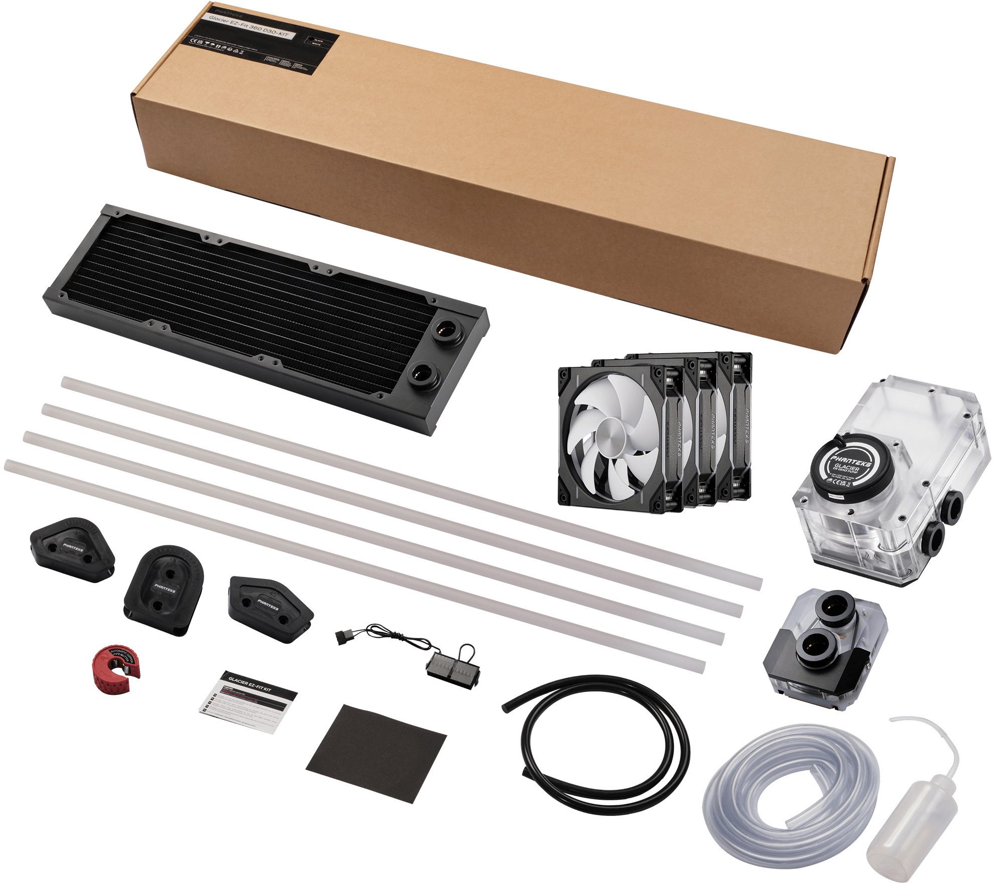 Kit Watercolling Phanteks Glacier EZ-Fit 360mm D30 - Negro