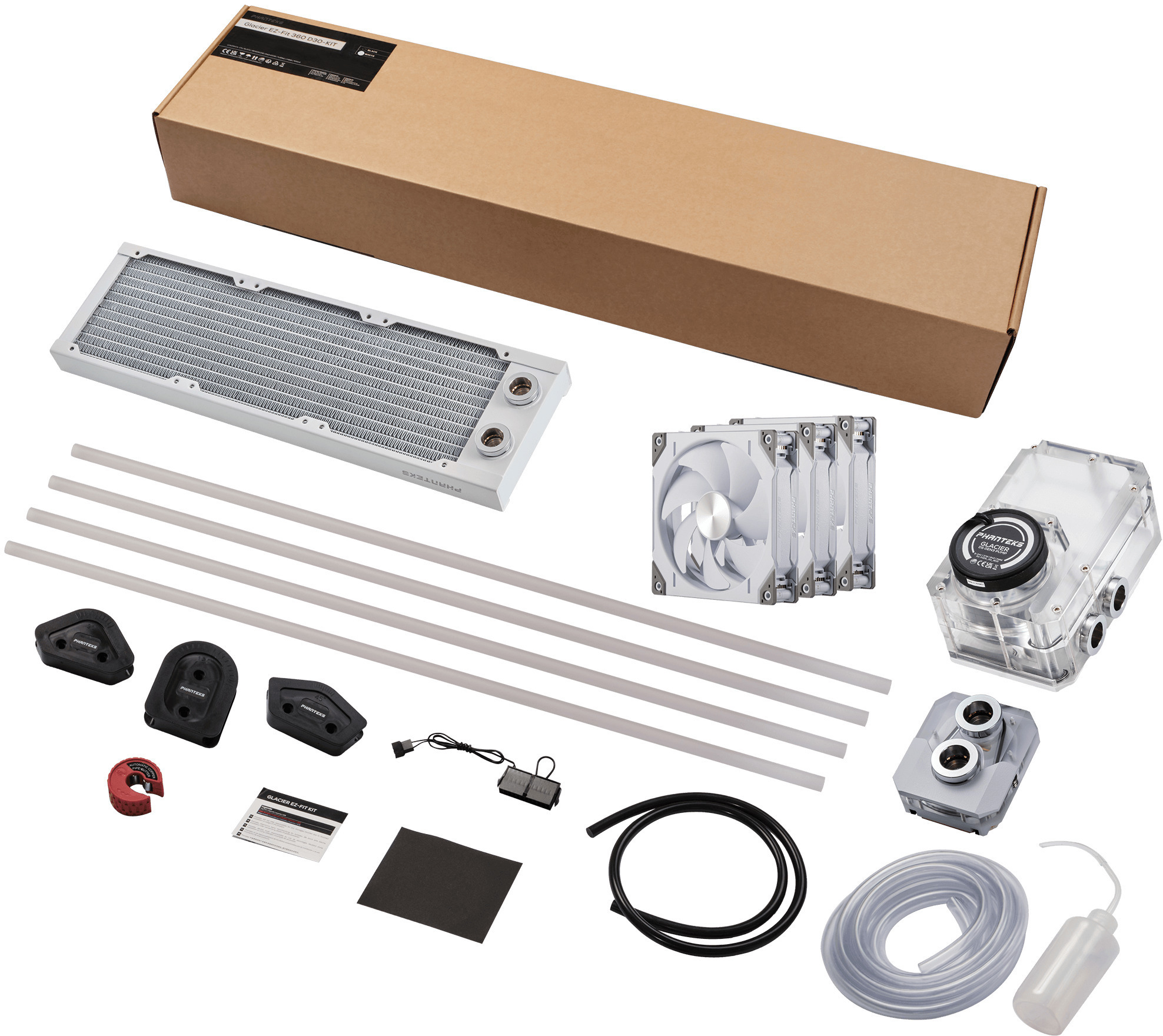 Kit Watercolling Phanteks Glacier EZ-Fit 360mm D30 - Blanco