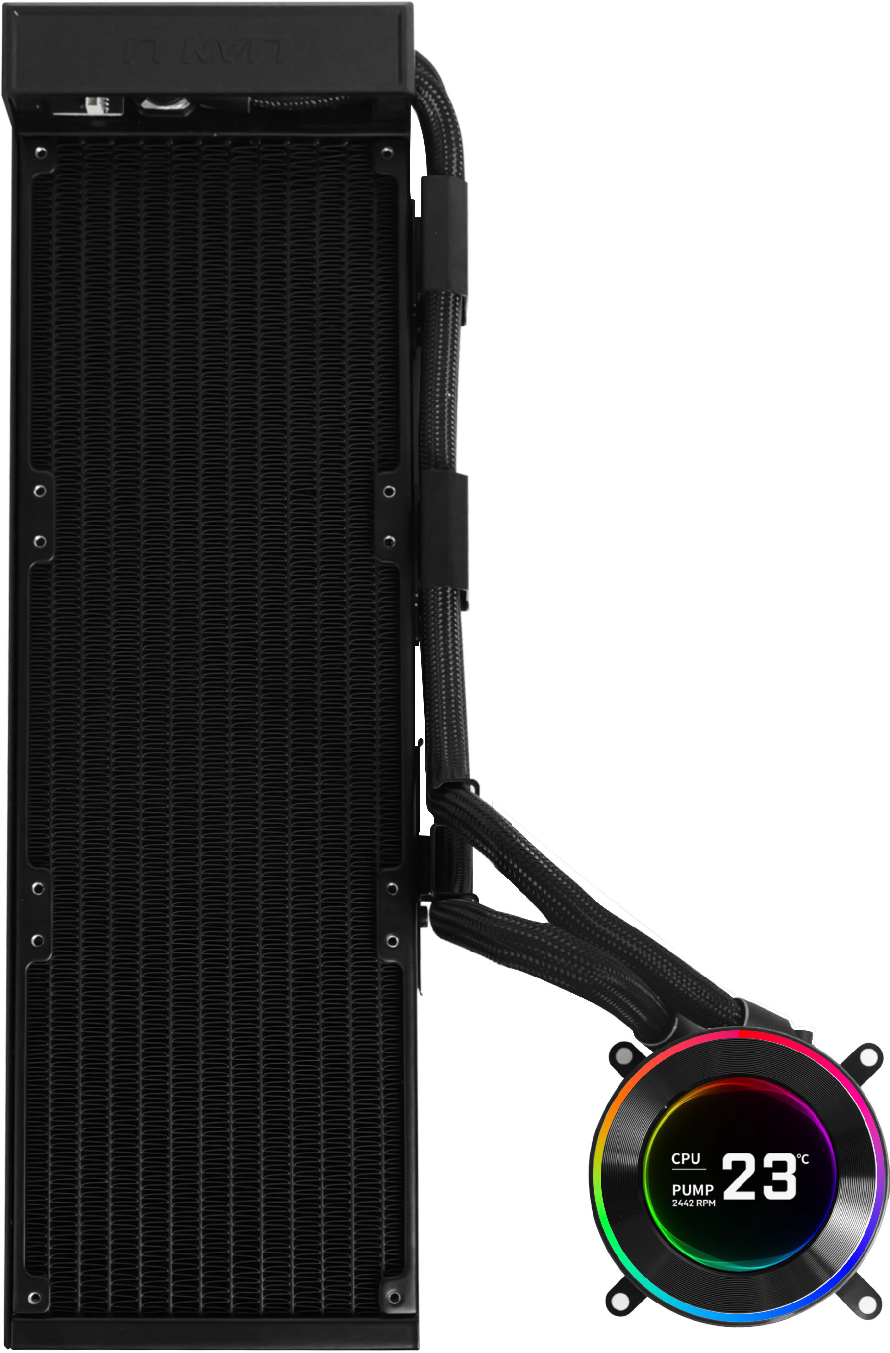 Lian Li - Kit Refrigeración Líquida CPU AIO Lian Li HydroShift II LCD 360 Negro - 360mm S/Ventiladores