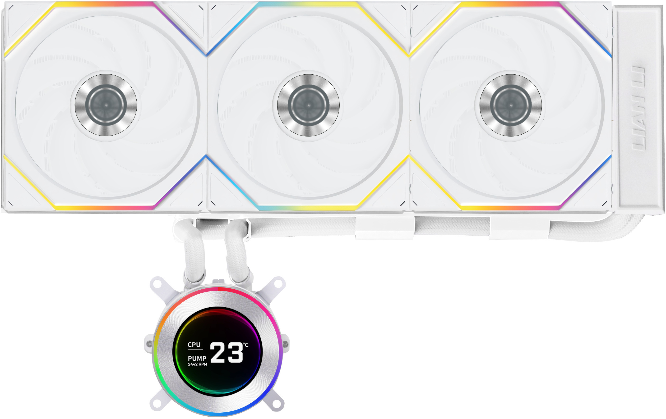 Lian Li - Kit Refrigeración Líquida CPU AIO Lian Li HydroShift II LCD 360TL Wireless Blanco - 360mm
