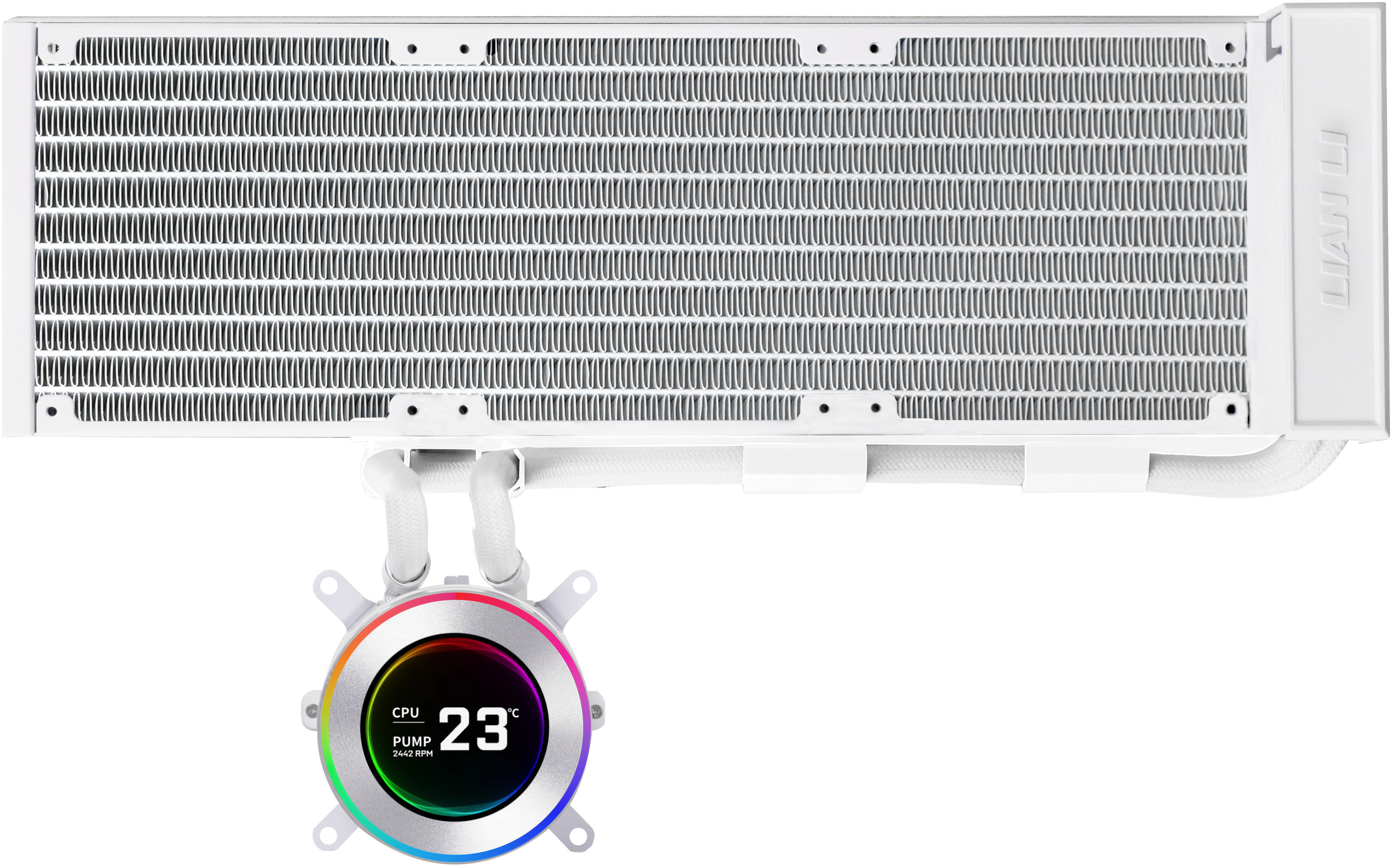 Lian Li - Kit Refrigeración Líquida CPU AIO Lian Li HydroShift II LCD 360 Blanco - 360mm S/Ventiladores