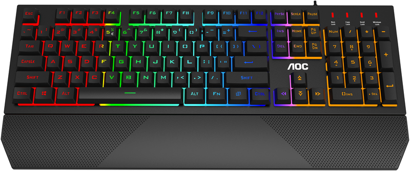 AOC - Teclado AOC GK200 RGB Membrana Iluminado (US)