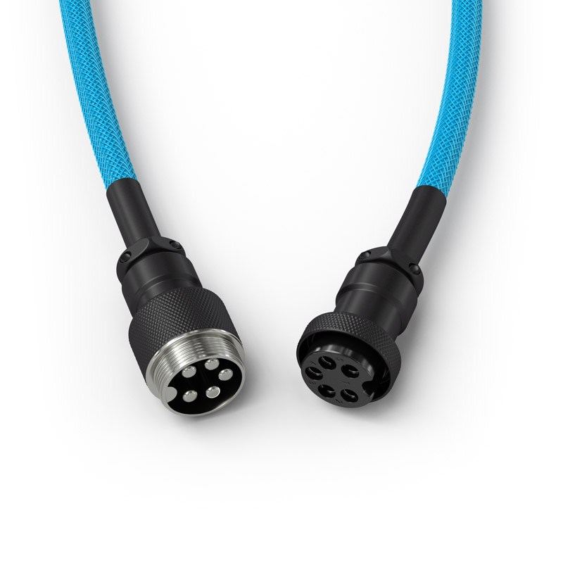 Glorious - Cable Coiled Glorious USB-C para USB-A , 1,37m - Electric Blue