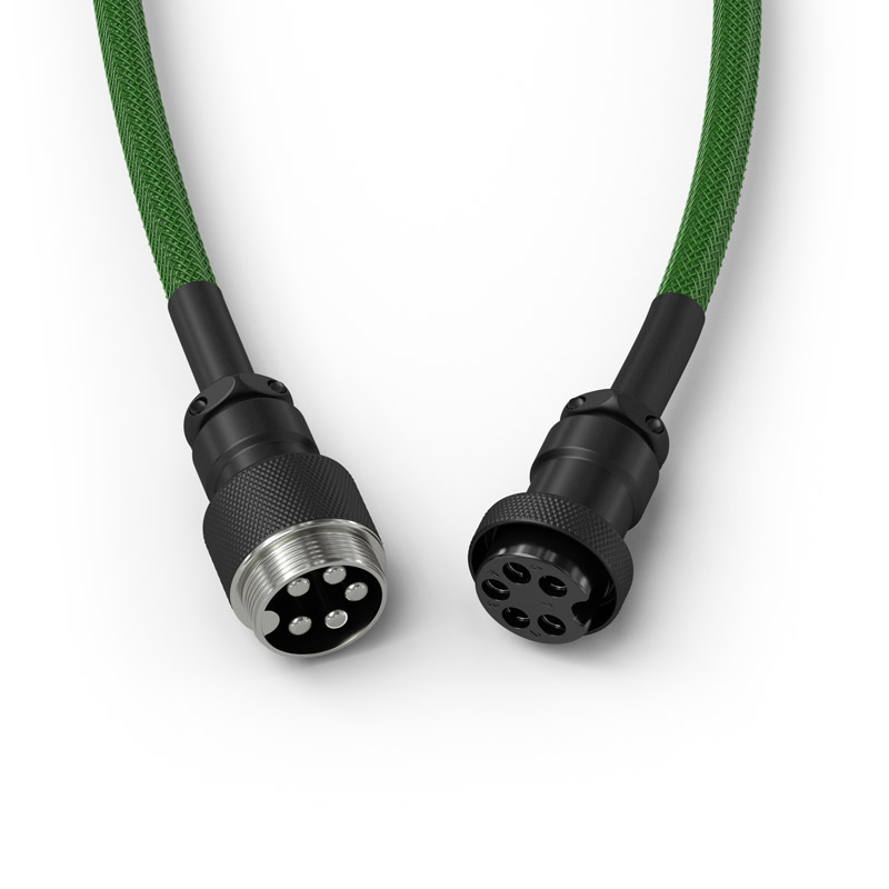 Glorious - Cable Coiled Glorious USB-C para USB-A , 1,37m - Forest Green