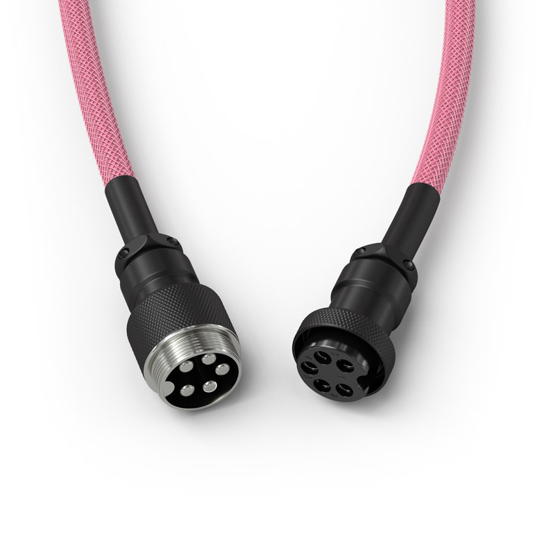 Glorious - Cable Coiled Glorious USB-C para USB-A , 1,37m - Prism Pink