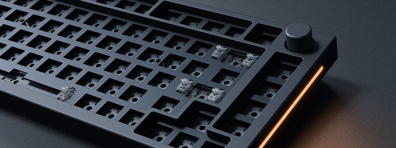 Glorious - ** B Grade ** Barebone Glorious GMMK Pro 75% Negro (ISO-Layout)