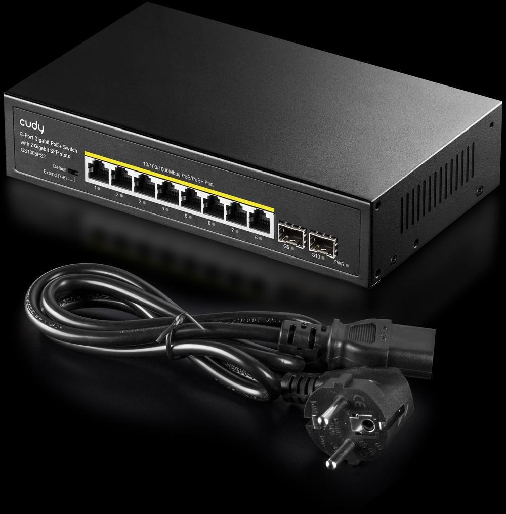 Cudy - Switch Cudy GS1008PS2 8 Portas Gigabit UnManaged PoE+/2x SFP