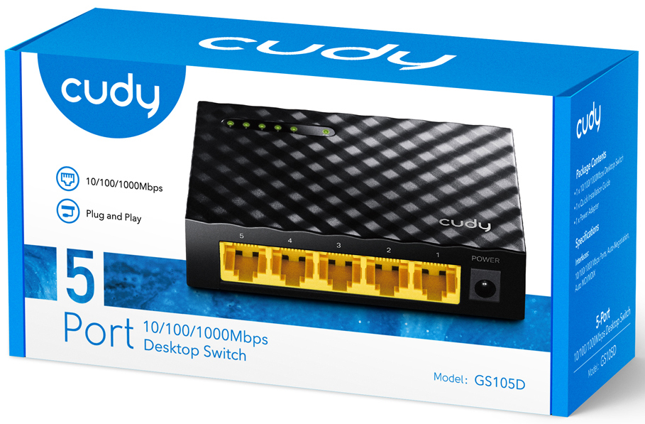 Cudy - Switch Cudy GS105D 5 Portas Gigabit UnManaged