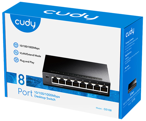 Cudy - Switch Cudy GS108 8 Portas Gigabit UnManaged