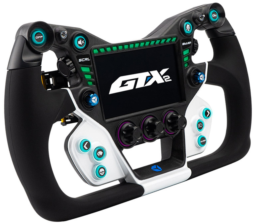 Cube Controls - Volante Cube Controls GTX2 Grip (32cm) - Branco / Azul