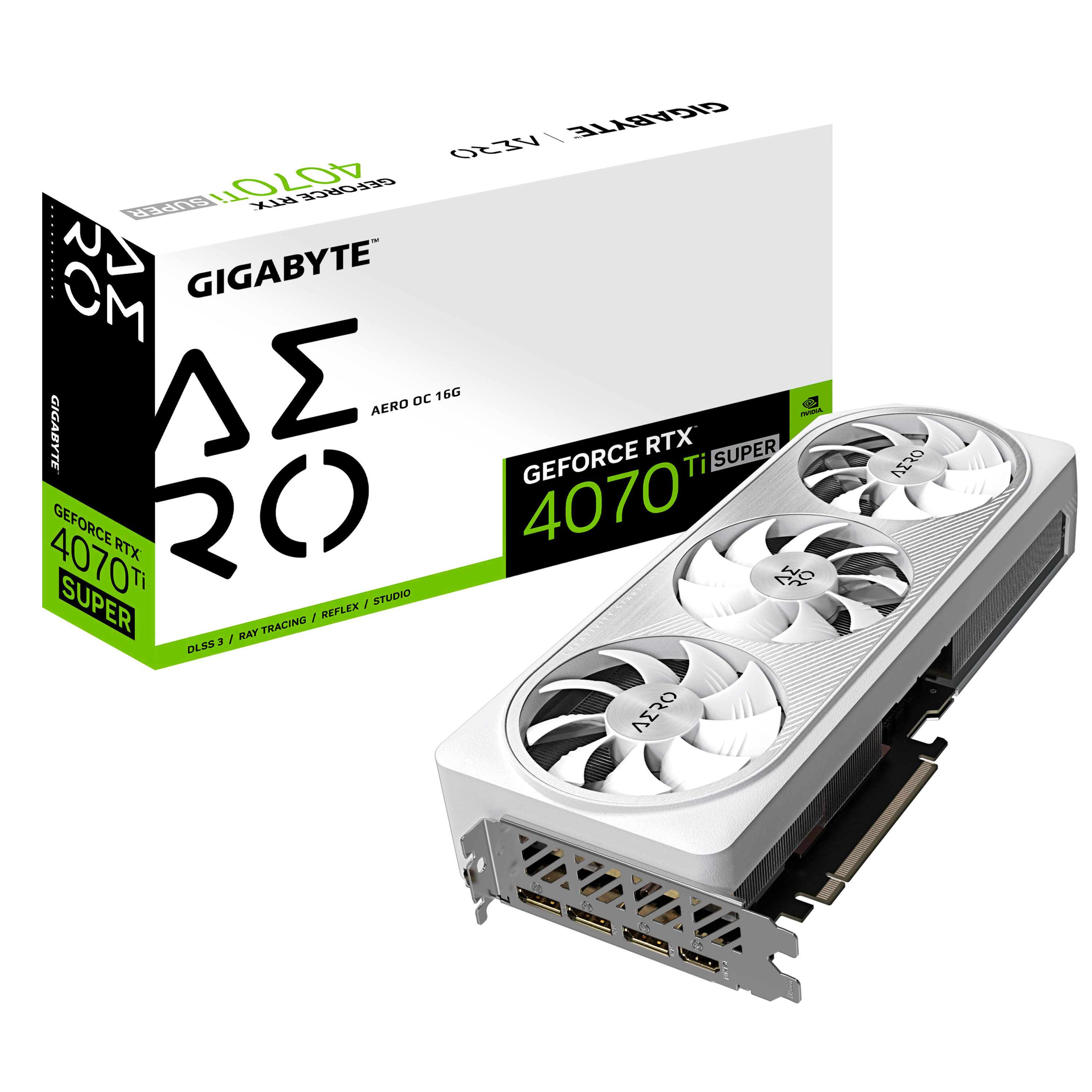 Gigabyte - Tarjeta Gráfica Gigabyte GeForce® RTX 4070 Ti SUPER Aero OC 16GB GDDR6X DLSS3