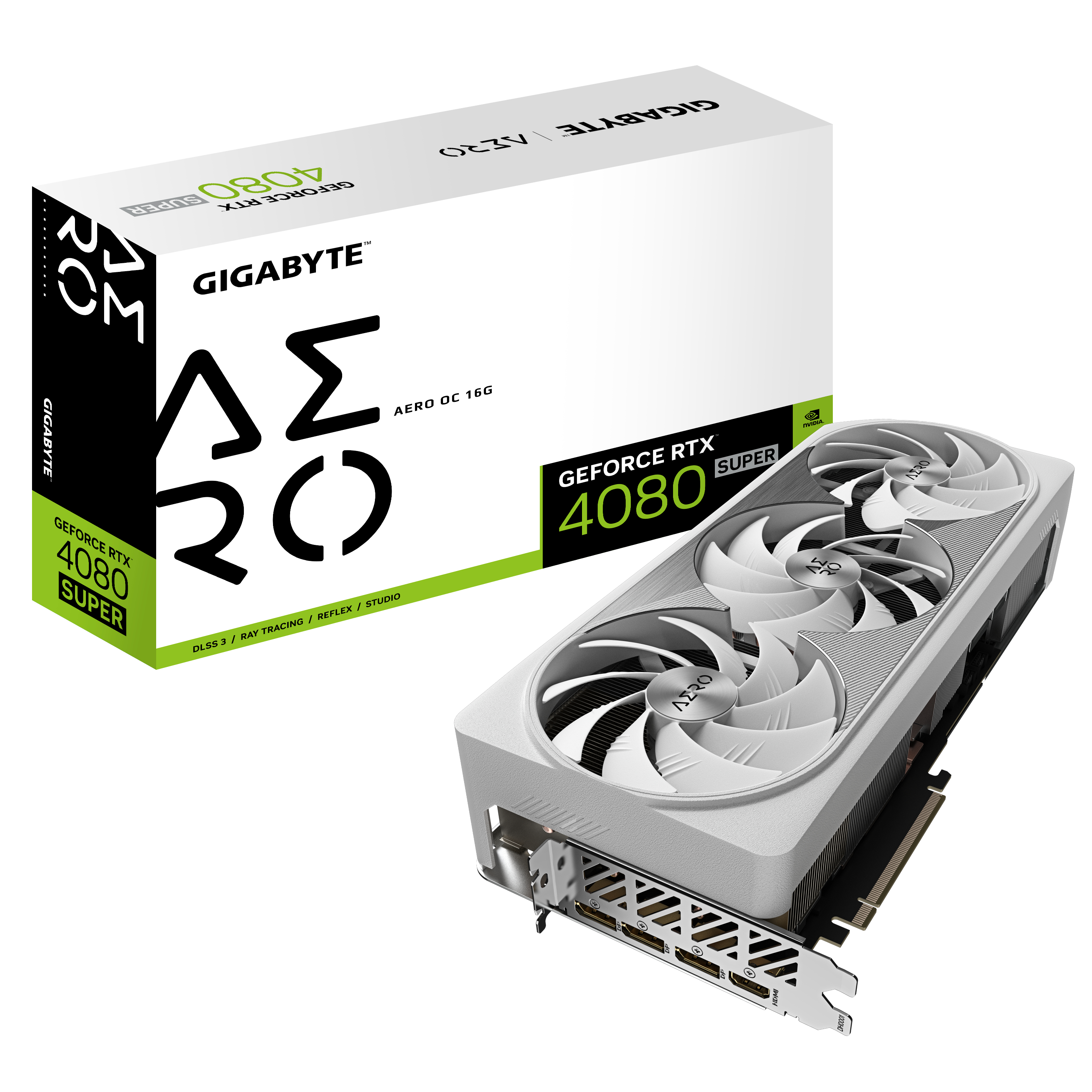Gigabyte - Tarjeta Gráfica Gigabyte GeForce® RTX 4080 SUPER Aero OC 16GB GDDR6X DLSS3