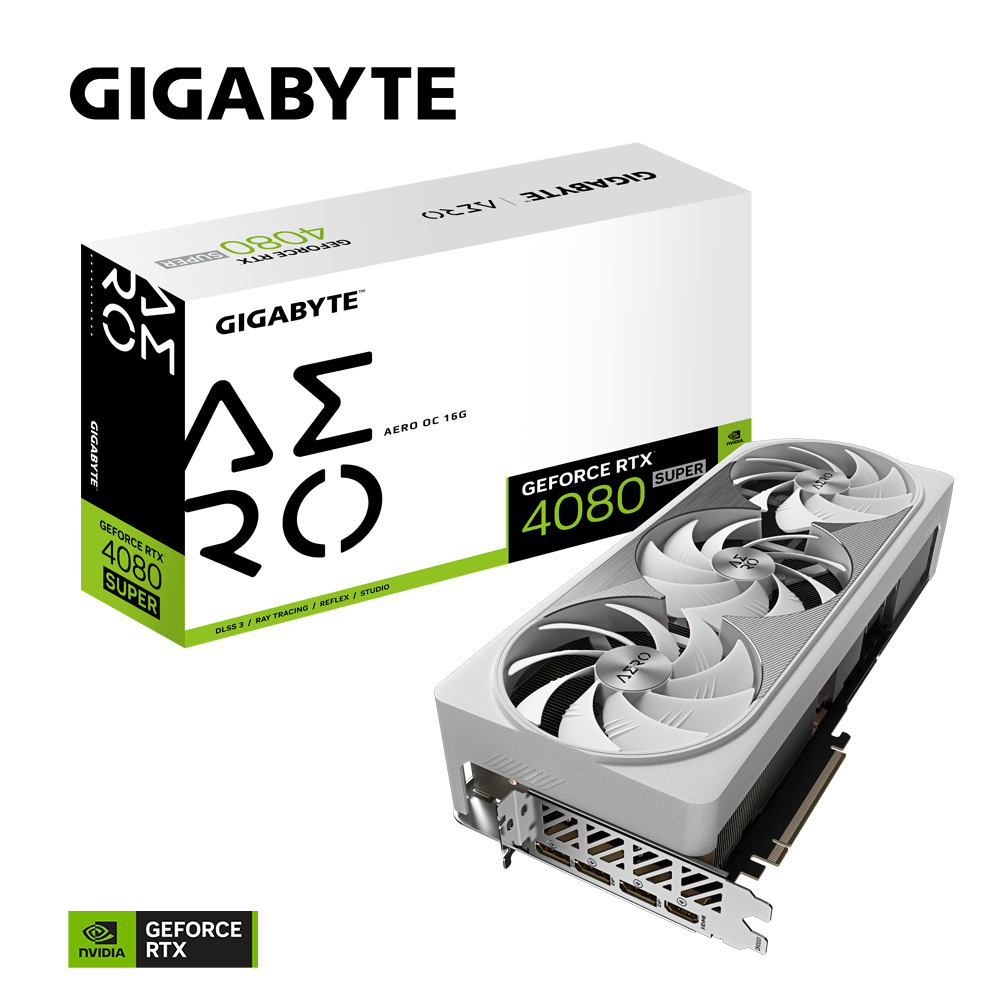 Gigabyte - Tarjeta Gráfica Gigabyte GeForce® RTX 4080 SUPER Aero OC 16GB GDDR6X DLSS3