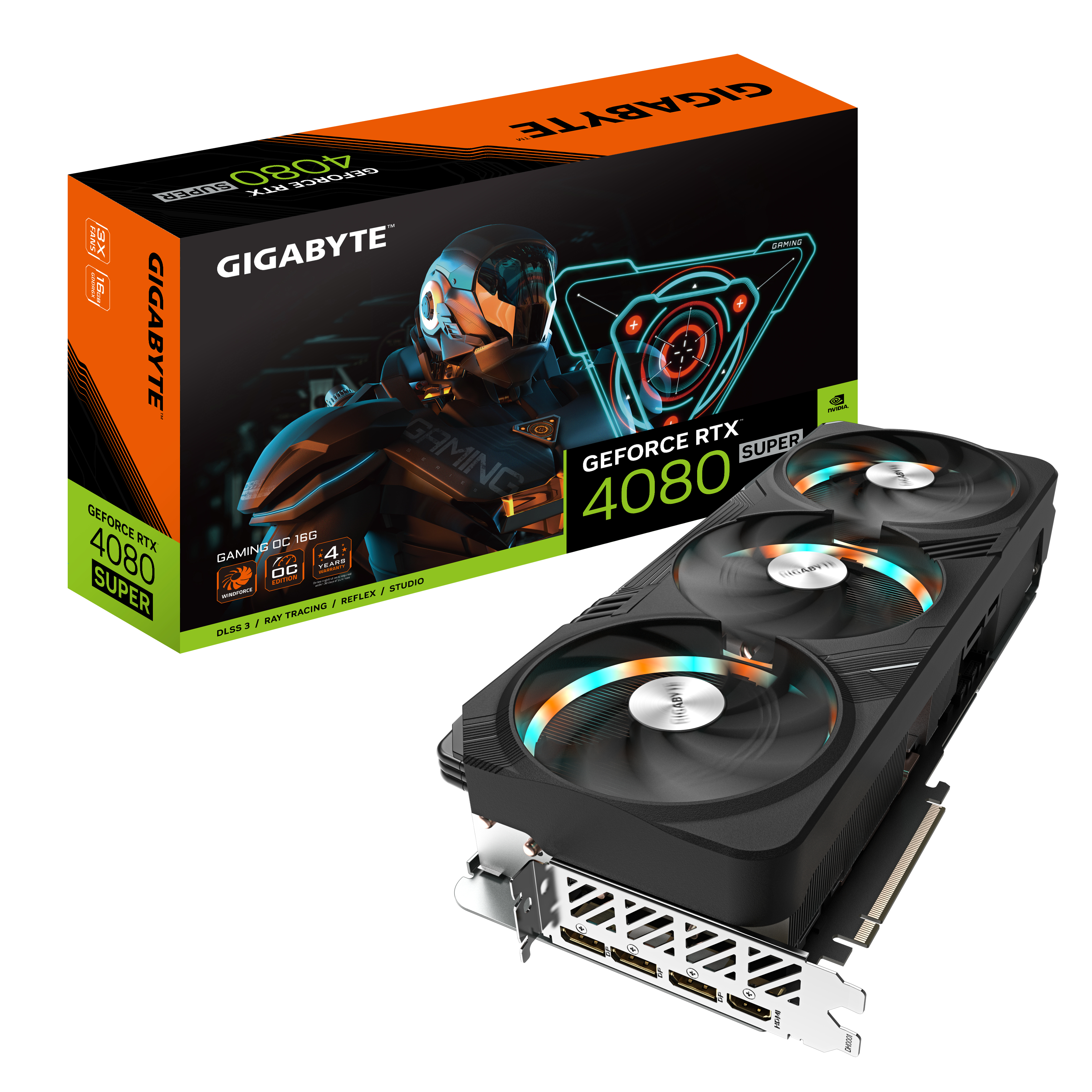 Gigabyte - Tarjeta Gráfica Gigabyte GeForce® RTX 4080 SUPER Gaming OC 16GB GDDR6X DLSS3