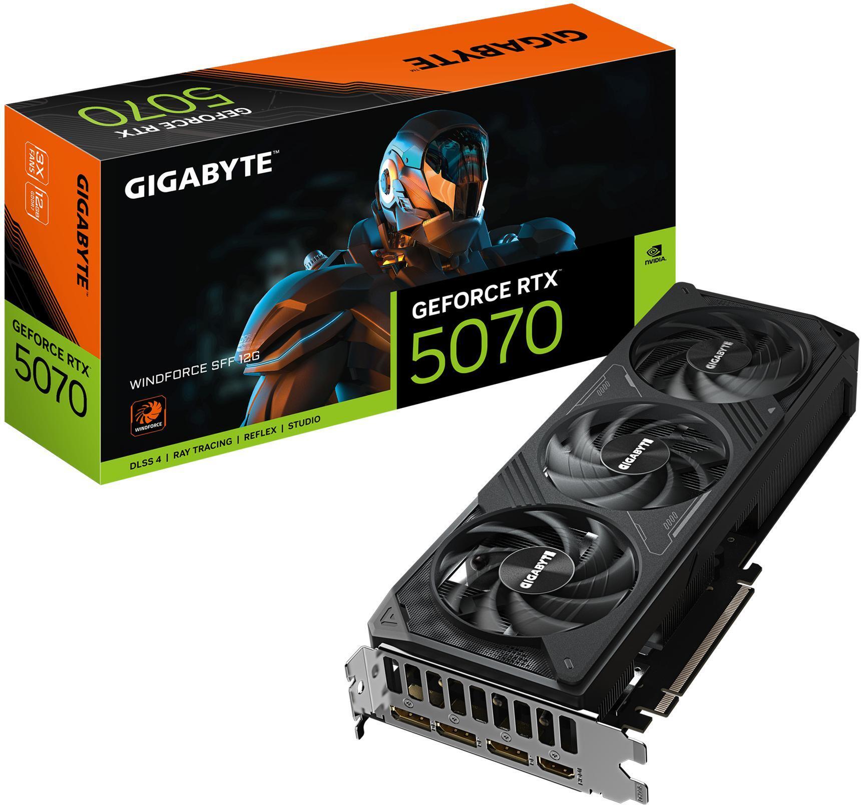 Tarjeta Gráfica Gigabyte GeForce® RTX 5070 WindForce 3 12GB GDDR7 DLSS4
