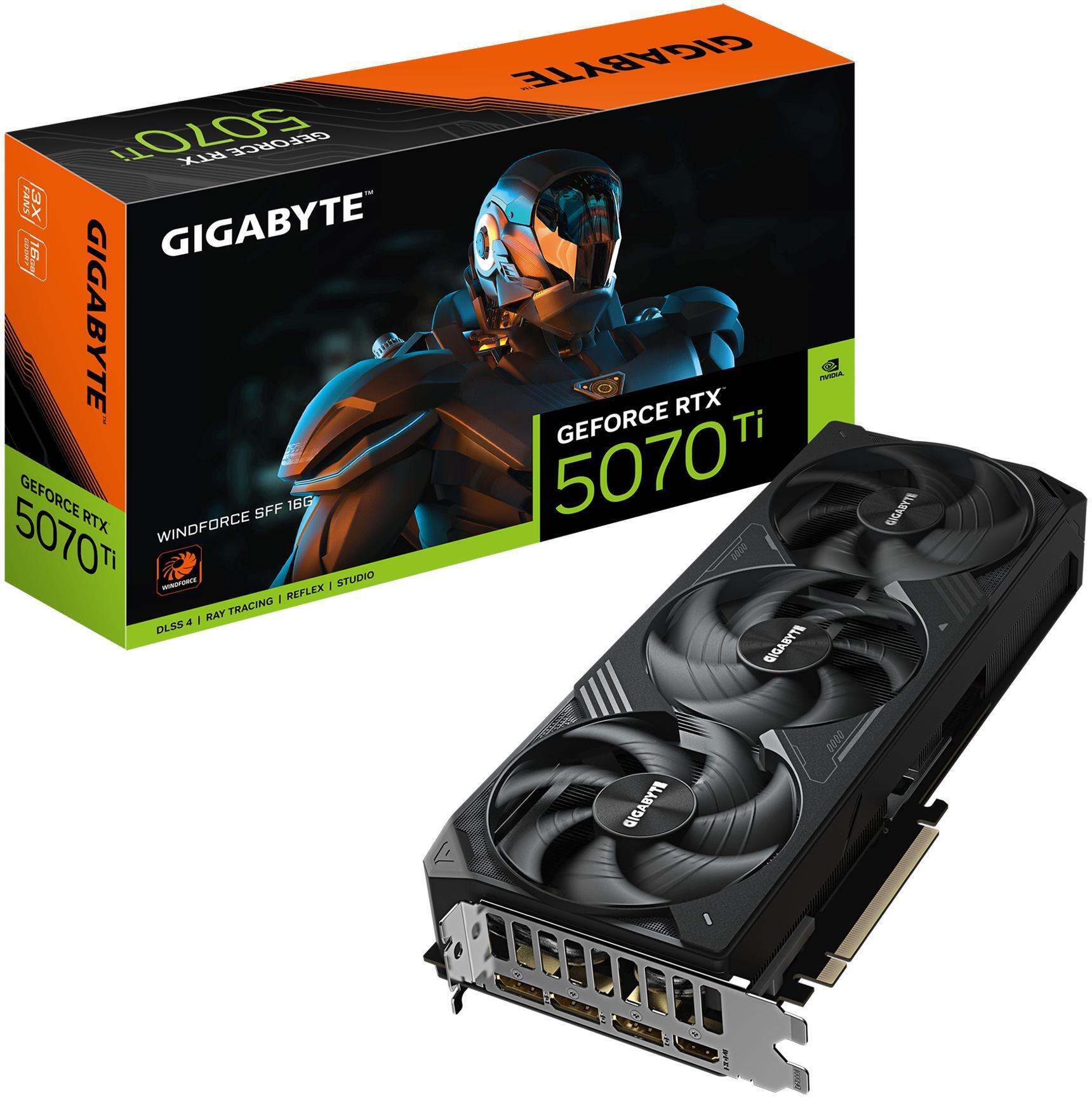Tarjeta Gráfica Gigabyte GeForce® RTX 5070 Ti Windforce 3 16GB GDDR7 DLSS4