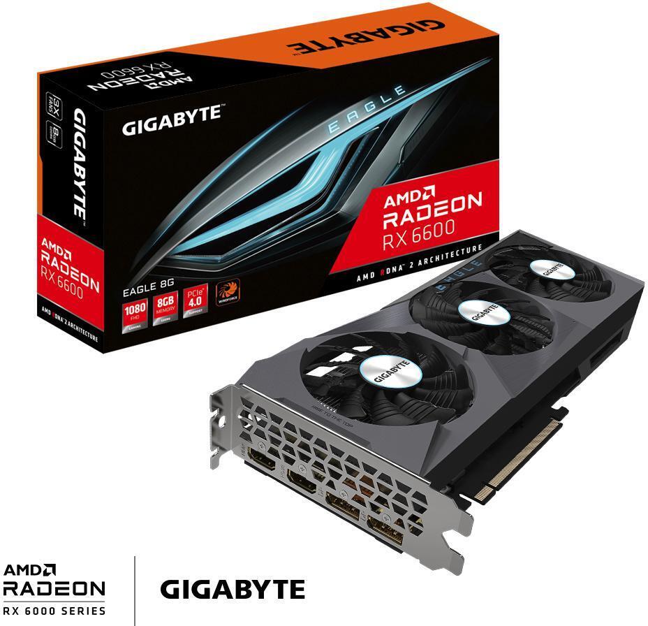 Gigabyte - ** B Grade ** Tarjeta Gráfica Gigabyte Radeon RX 6600 Eagle 8GB GDDR6