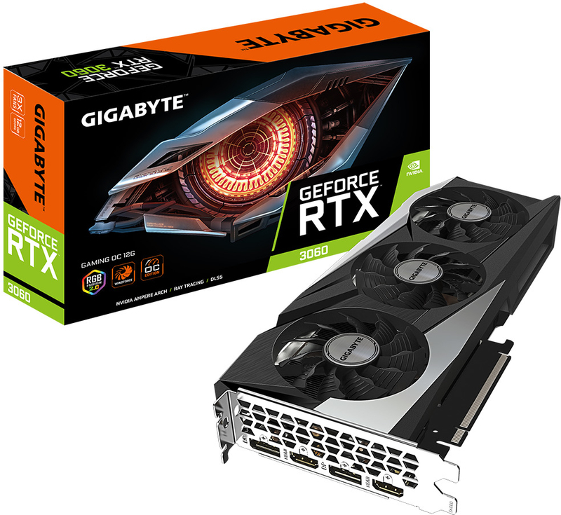Tarjeta Gráfica Gigabyte GeForce® RTX 3060 Gaming OC Rev.2 LHR 12GB GD6