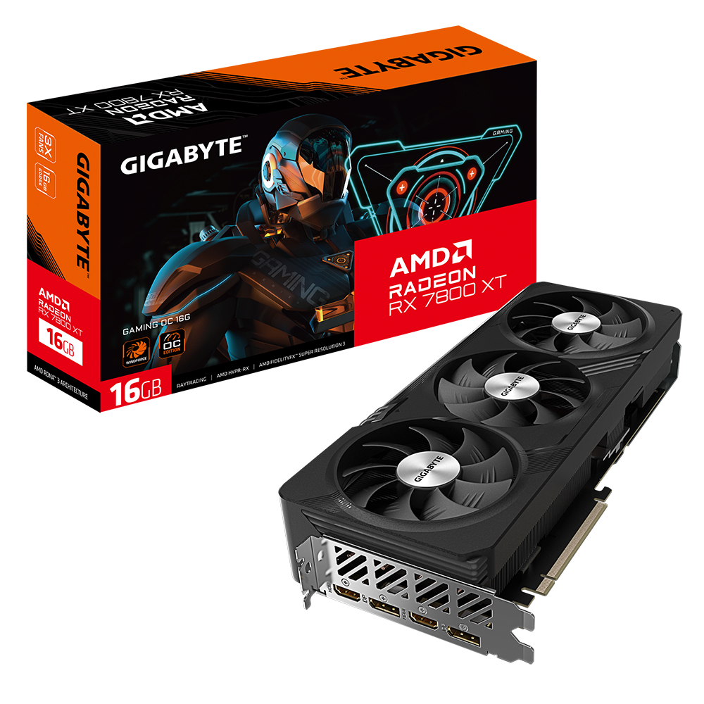 Gigabyte - Tarjeta Gráfica Gigabyte Radeon RX 7800 XT Gaming OC 16GB GDDR6