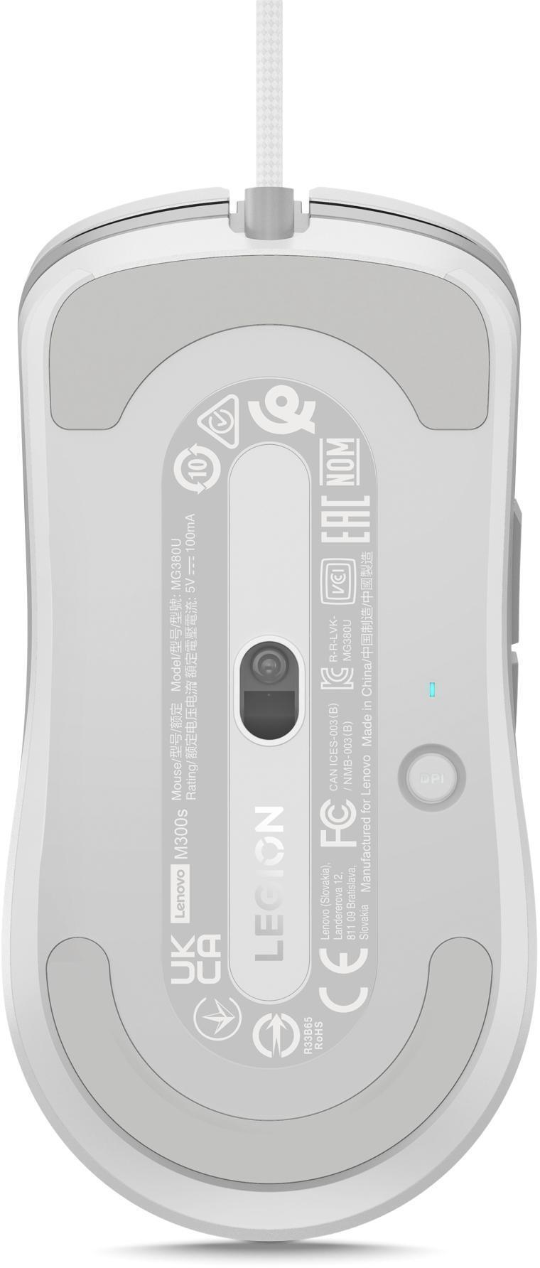 Lenovo - Ratón Lenovo Legion M300s RGB Gaming Branco