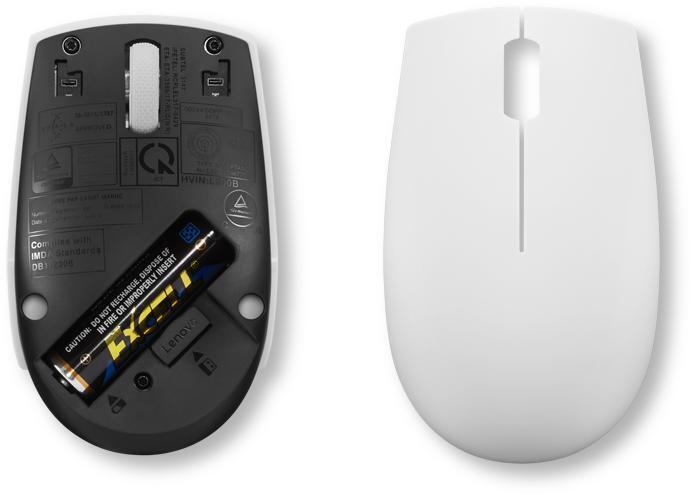 Lenovo - Ratón Lenovo 300 Compact Wireless Cloud Grey