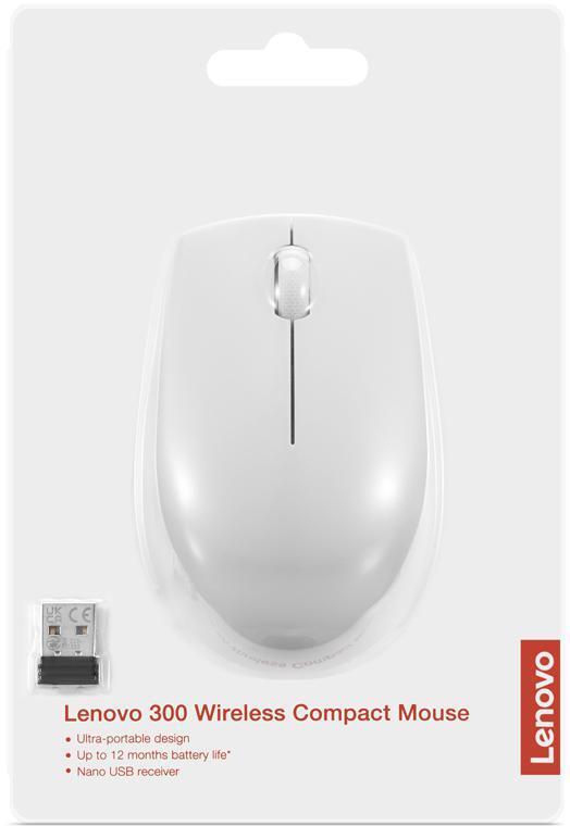 Lenovo - Ratón Lenovo 300 Compact Wireless Cloud Grey