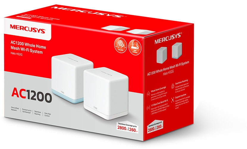 Mercusys - Sistemas WiFi Mesh Mercusys HaloH32G AC1200 Whole Home (Pack 2)