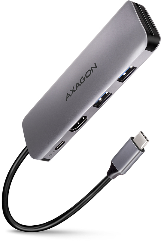 HUB USB-C AXAGON HMC-5 2x USB-A, HDMI, SD/microSD, USB 3.2 Gen 1 hub, PD 100W