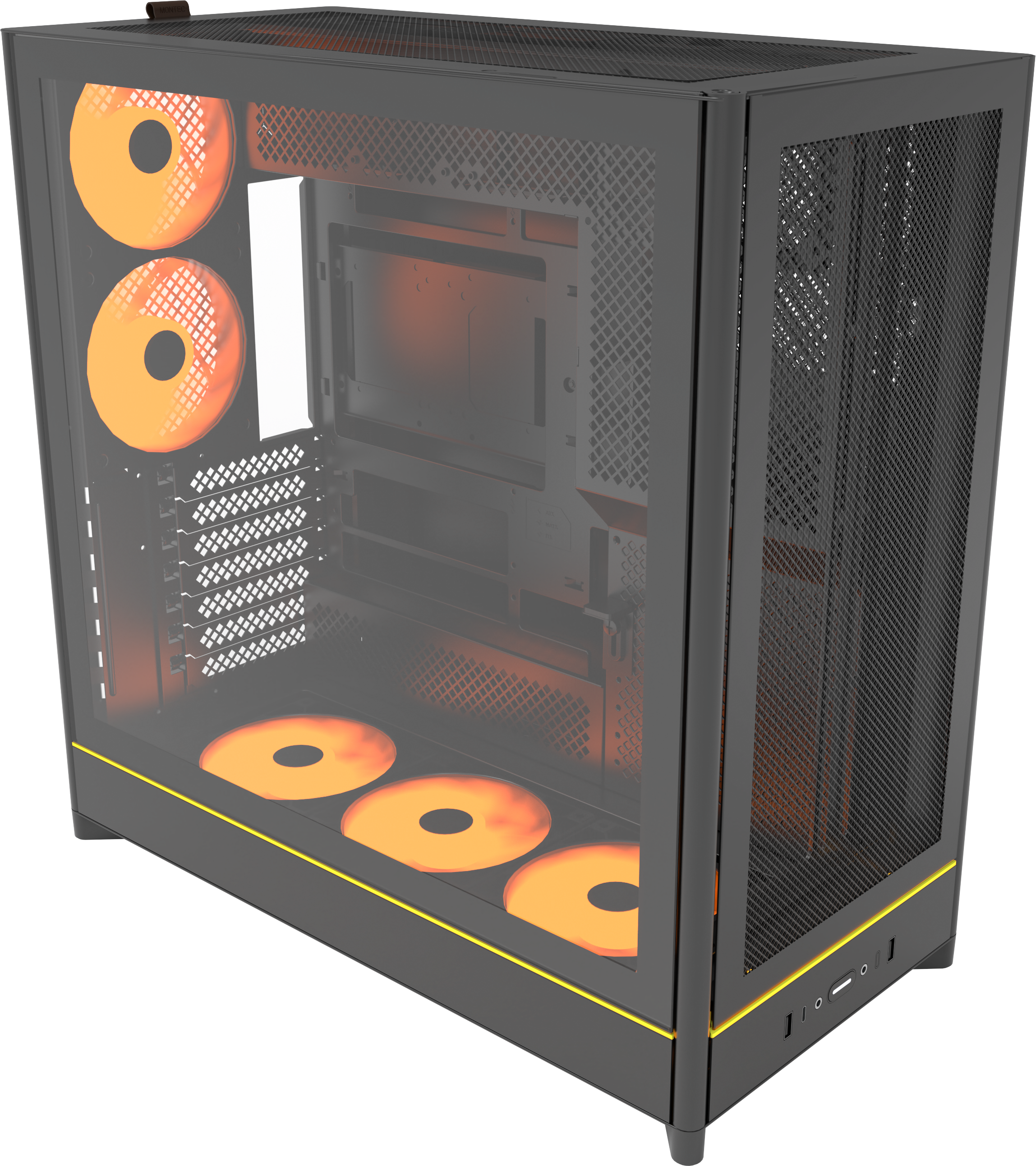 Montech - Caja ATX Montech HS01 Pro Negro