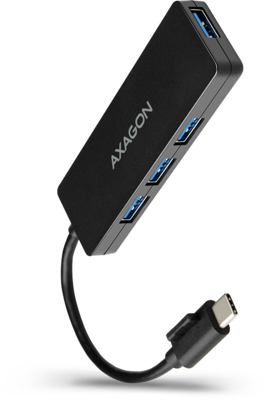 Slim Hub AXAGON HUE-G1C Superspeed USB-C, 4x USB 3.0 - 14cm