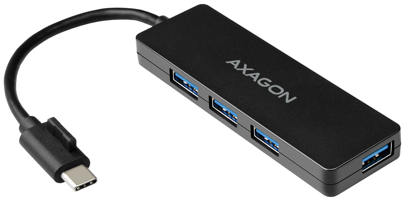 AXAGON - Slim Hub AXAGON HUE-G1C Superspeed USB-C, 4x USB 3.0 - 14cm