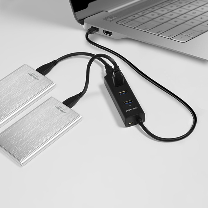 AXAGON - USB-A-Hub AXAGON HUE-S2B, 4x USB 3.0 - 30 cm