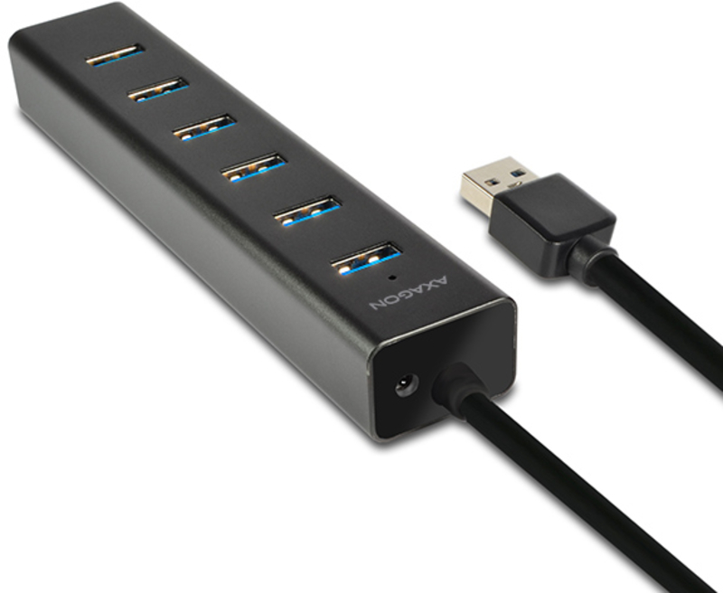 AXAGON - USB-A-Hub AXAGON HUE-SA7BP, 7x USB 3.0, 1x Micro-USB - 40cm