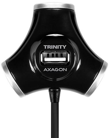 AXAGON - HUB USB AXAGON HUE-X3B 4x USB2.0 TRINITY Negro