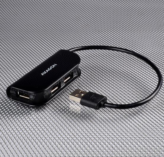 AXAGON - HUB USB AXAGON HUE-X4B 4x USB2.0 READY Negro