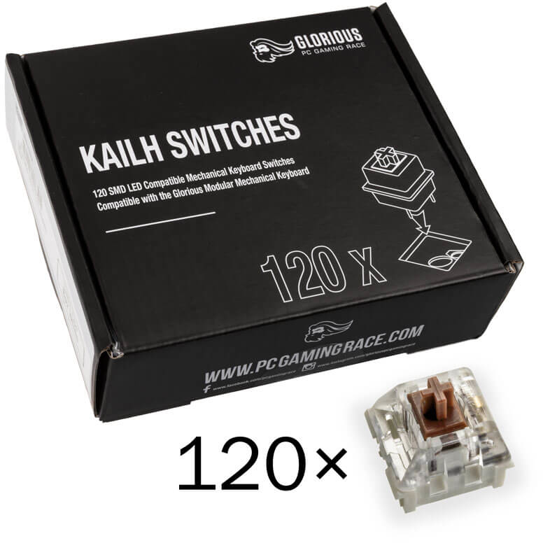 Glorious - Pack 120 Switches Kailh Speed Bronze para Glorious GMMK