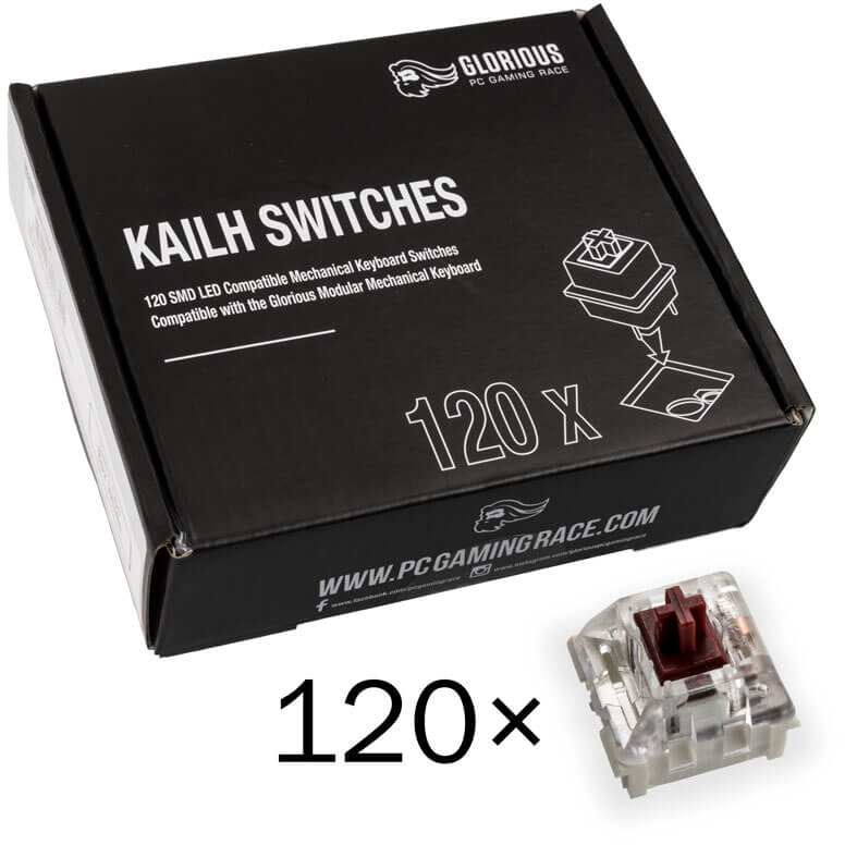 Glorious - Pack 120 Switches Kailh Speed Copper para Glorious GMMK